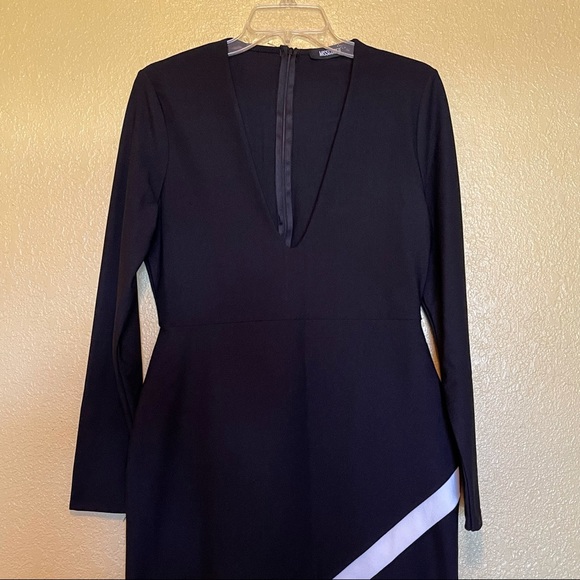 Missguided Womens Plunge Long Sleeve Dress - Picture 2 of 9